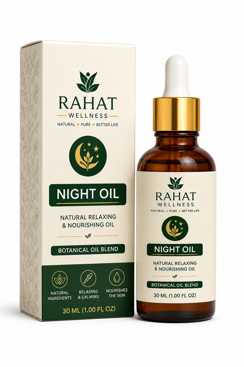 Rahat Wellness Night Oil – Natural Relaxing & Nourishing Body Oil