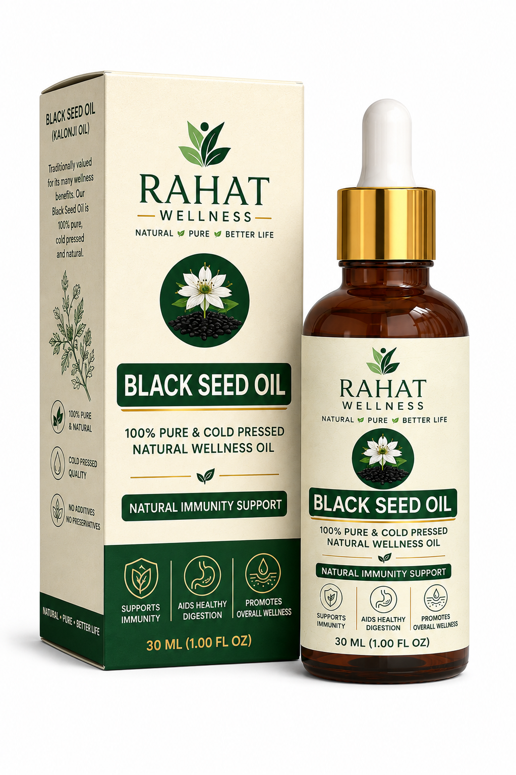 Rahat Wellness Black Seed Oil – 100% Pure & Cold Pressed